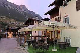 La terrazza esterna del ristorante